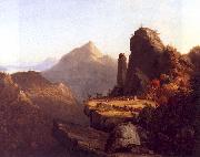 Thomas Cole Scene from The Last of the Mohicans oil